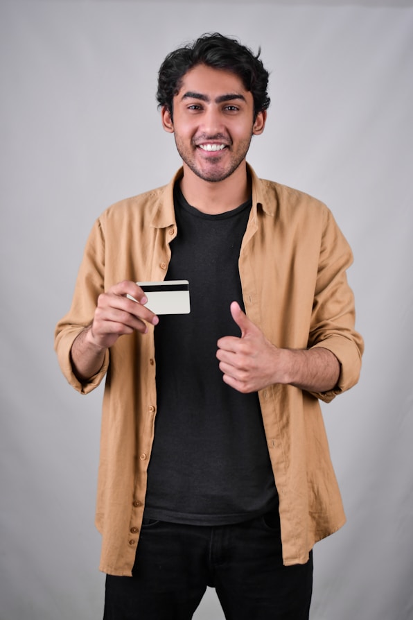 Man with credit card